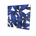 Fondo 32 x 32 in. Abstract Modern Blue Leaves-Print on Canvas FO2791255